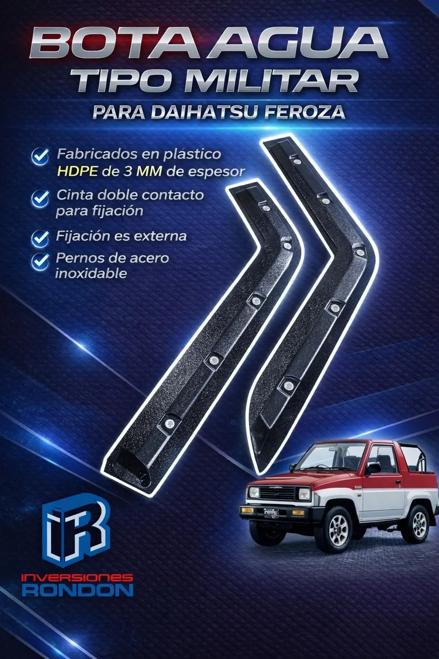 Bota Agua Estilo Militar Daihatsu Feroza — Daihatsu · Feroza · 1989–1999